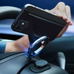 Magnetic Folding Car Phone Holder Rotatable Steering Wheel Stick-On Navigation Stand - Image 2