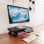Oimaster Monitor Stand Riser Adjustable Height Laptop Bracket With Storage Drawer - Image 2