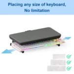 Oimaster Monitor Stand Riser Adjustable Height Laptop Bracket With Storage Drawer - Image 3