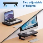 Oimaster Monitor Stand Riser Adjustable Height Laptop Bracket With Storage Drawer - Image 7