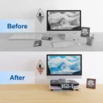 Oimaster Monitor Stand Riser Adjustable Height Laptop Bracket With Storage Drawer - Image 8