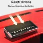 Car Temporary Parking License Plate Solar Rechargeable Luminous Parking Card - Image 7