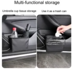 Car Folding Trash Can Multifunctional Seatback Hanging Storage Box - Image 3