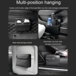 Car Folding Trash Can Multifunctional Seatback Hanging Storage Box - Image 8