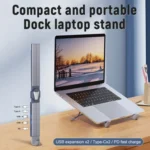 XY-1 5-In-1 Laptop Docking Station Stand Increased Folding Heat Dissipation HUB Bracket - Image 9