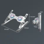 C9 Pro RGB Ambient Light Foldable Fan Cooling Laptop Aluminum Alloy Heightening Stand - Image 3