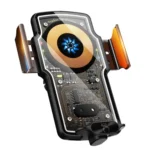 Car Magsafe Wireless Charger Transparent Induction 120W Fast Charging Universal Mobile Phone Bracket