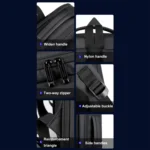 Expandable Business Waterproof Laptop Backpack With USB Port - Image 11