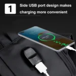 Expandable Business Waterproof Laptop Backpack With USB Port - Image 6