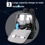 Expandable Business Waterproof Laptop Backpack With USB Port - Image 8