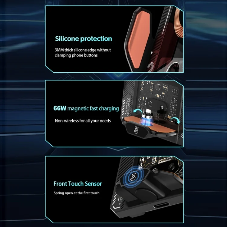 TBD06047531_B8.webp 15W QI Protocol Wireless Car Charger Smart Induction Phone Holder - Image 9