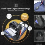 Bopai 61-17311 Large-capacity First-layer Cowhide Laptop Backpack With USB+Type-C Port - Image 4