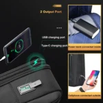 Bopai AL-61-122631B Large Capacity Cowhide Laptop Backpack With USB+Type-C Port - Image 5