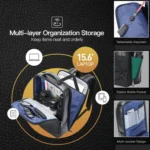 Bopai 61-120761 Large-capacity First-layer Cowhide Business Laptop Backpack With USB+Type-C Port - Image 4