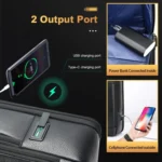 Bopai 61-120761 Large-capacity First-layer Cowhide Business Laptop Backpack With USB+Type-C Port - Image 5