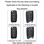 For Skoda Car Key Cover Multifunctional Keychain Anti-lost Number Plate - Image 3