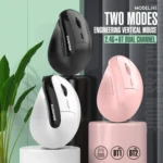 XUNSVFOX H5 Upright Vertical Dual Mode Mouse Rechargeable Wireless Business Office Mouse - Image 2