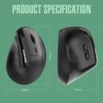 XUNSVFOX H5 Upright Vertical Dual Mode Mouse Rechargeable Wireless Business Office Mouse - Image 3