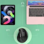 XUNSVFOX H5 Upright Vertical Dual Mode Mouse Rechargeable Wireless Business Office Mouse - Image 10