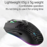 XUNSVFOX XYH80 Hollow Hole Rechargeable Wireless Gaming Mouse RGB Light Computer Office Mouse - Image 5