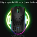XUNSVFOX XYH80 Hollow Hole Rechargeable Wireless Gaming Mouse RGB Light Computer Office Mouse - Image 7