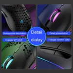 XUNSVFOX XYH90 Wired Hollow Hole Mouse RGB Illuminated Macro Programming Gaming Mouse - Image 4