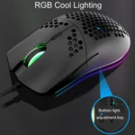 XUNSVFOX XYH90 Wired Hollow Hole Mouse RGB Illuminated Macro Programming Gaming Mouse - Image 8