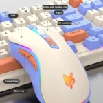 XUNSVFOX K820 Wired Gaming Mechanical Feeling 94 Keys Keyboard And Mouse Set - Image 9