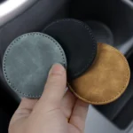 2pcs/ Set Car Suede Anti-Slip Water Coaster Car Interior Decoration - Image 2