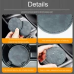 2pcs/ Set Car Suede Anti-Slip Water Coaster Car Interior Decoration - Image 5