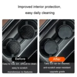 2pcs/ Set Car Suede Anti-Slip Water Coaster Car Interior Decoration - Image 6