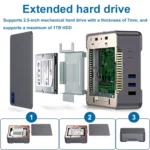 12th Intel Alderlake Dual HDMI+VGA Triple Display 4K HD Pocket Mini PC - Image 11