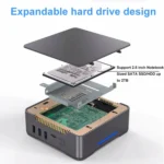 12th Intel Alderlake Dual HDMI+VGA Triple Display 4K HD Pocket Mini PC - Image 10