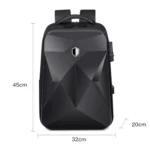 Password Lock Large Capacity Waterproof Laptop Backpack with USB Port - Image 3