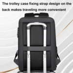 Password Lock Large Capacity Waterproof Laptop Backpack with USB Port - Image 10