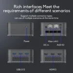 12th Alder Lake Dual Gigabit LAN+3 HDMI 4K HD Pocket Mini PC - Image 6