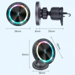 Magsafe 15W Magnetic Colorful Light Wireless Charging Mobile Phone Holder - Image 3