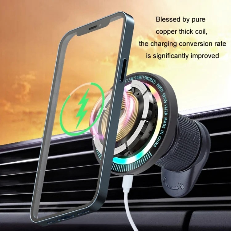 TBD06048127_B7.webp Magsafe 15W Magnetic Colorful Light Wireless Charging Mobile Phone Holder - Image 8
