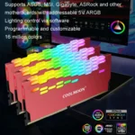 COOLMOON RA-2 Heatsink Cooler ARGB Colorful Flashing Memory Bank Cooling Radiator For PC Desktop Computer Accessories - Image 5