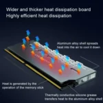 COOLMOON RA-2 Heatsink Cooler ARGB Colorful Flashing Memory Bank Cooling Radiator For PC Desktop Computer Accessories - Image 7