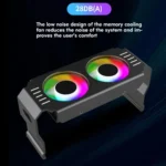 Desktop ARGB Memory Cooler PWM Temperature Control Dual Fan, For DDR / DDR2 / DDR3 / DDR4 / DDR5 - Image 5
