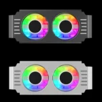 Desktop ARGB Memory Cooler PWM Temperature Control Dual Fan, For DDR / DDR2 / DDR3 / DDR4 / DDR5 - Image 9