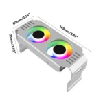 Desktop ARGB Memory Cooler PWM Temperature Control Dual Fan, For DDR / DDR2 / DDR3 / DDR4 / DDR5 - Image 10