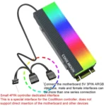 COOLMOON CM-M2A M.2 2280 Solid State Drive Cooler 5V ARGB Hard Drive Heatsink - Image 7