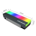 COOLMOON CM-M2A M.2 2280 Solid State Drive Cooler 5V ARGB Hard Drive Heatsink - Image 8
