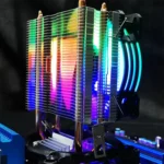 COOLMOON Frost Double Copper Tube CPU Fan Desktop PC Illuminated Silent AMD Air-Cooled Cooler - Image 2