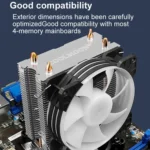 COOLMOON Frost Double Copper Tube CPU Fan Desktop PC Illuminated Silent AMD Air-Cooled Cooler - Image 3