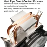 COOLMOON Frost Double Copper Tube CPU Fan Desktop PC Illuminated Silent AMD Air-Cooled Cooler - Image 6