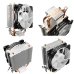 COOLMOON Frost Double Copper Tube CPU Fan Desktop PC Illuminated Silent AMD Air-Cooled Cooler - Image 8
