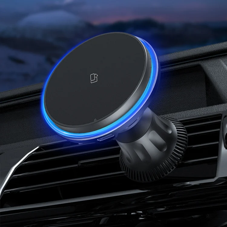 TBD06048227_B1.webp Car Magnetic Wireless Charging Cell Phone Holder With Ambient Light - Image 2